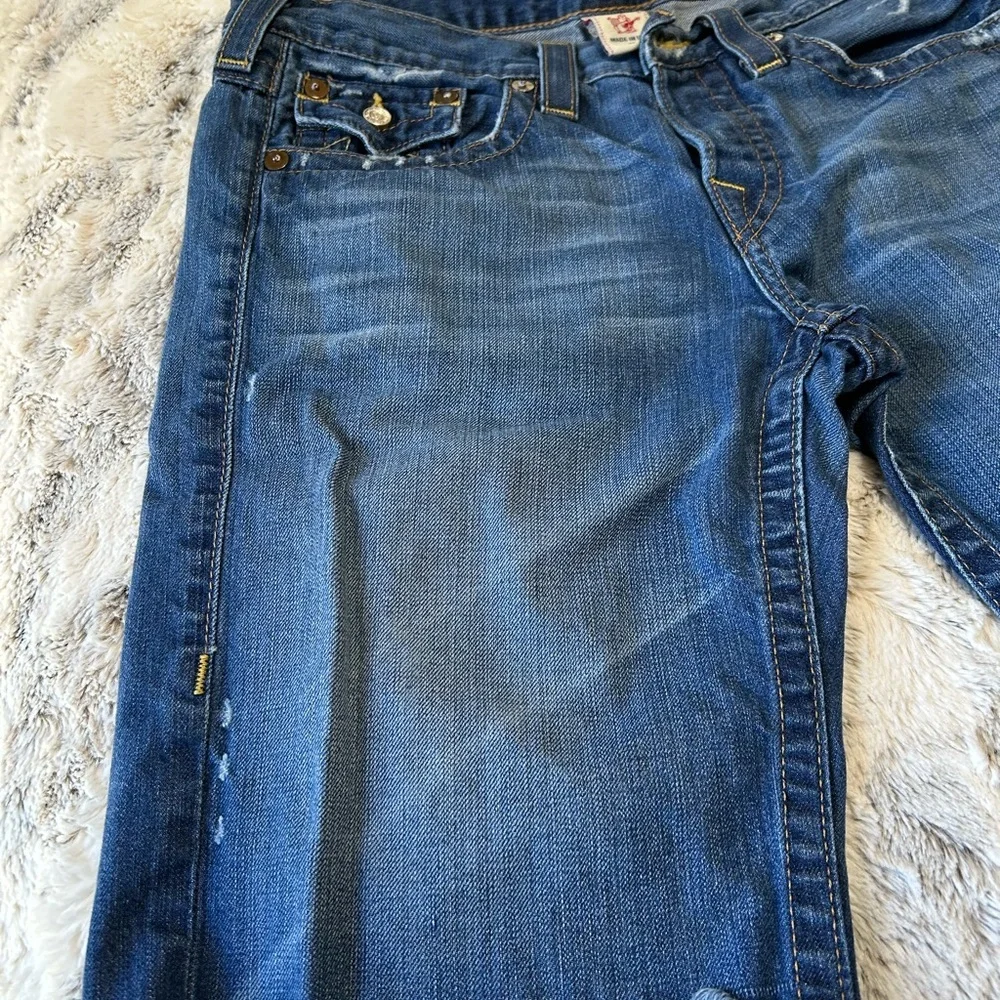 True Religion Riley Blue Denim Bermuda Shorts size 29 - Picture 3 of 11